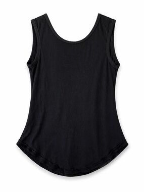 Intimately Free People Open Back Drape Tank Top Black Ribbed Size M